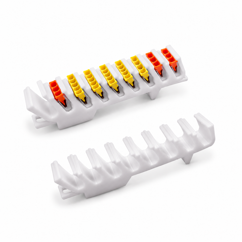 WAGO 2273 Hutschienenhalter 2er Pack Steckklemme weiß PETG