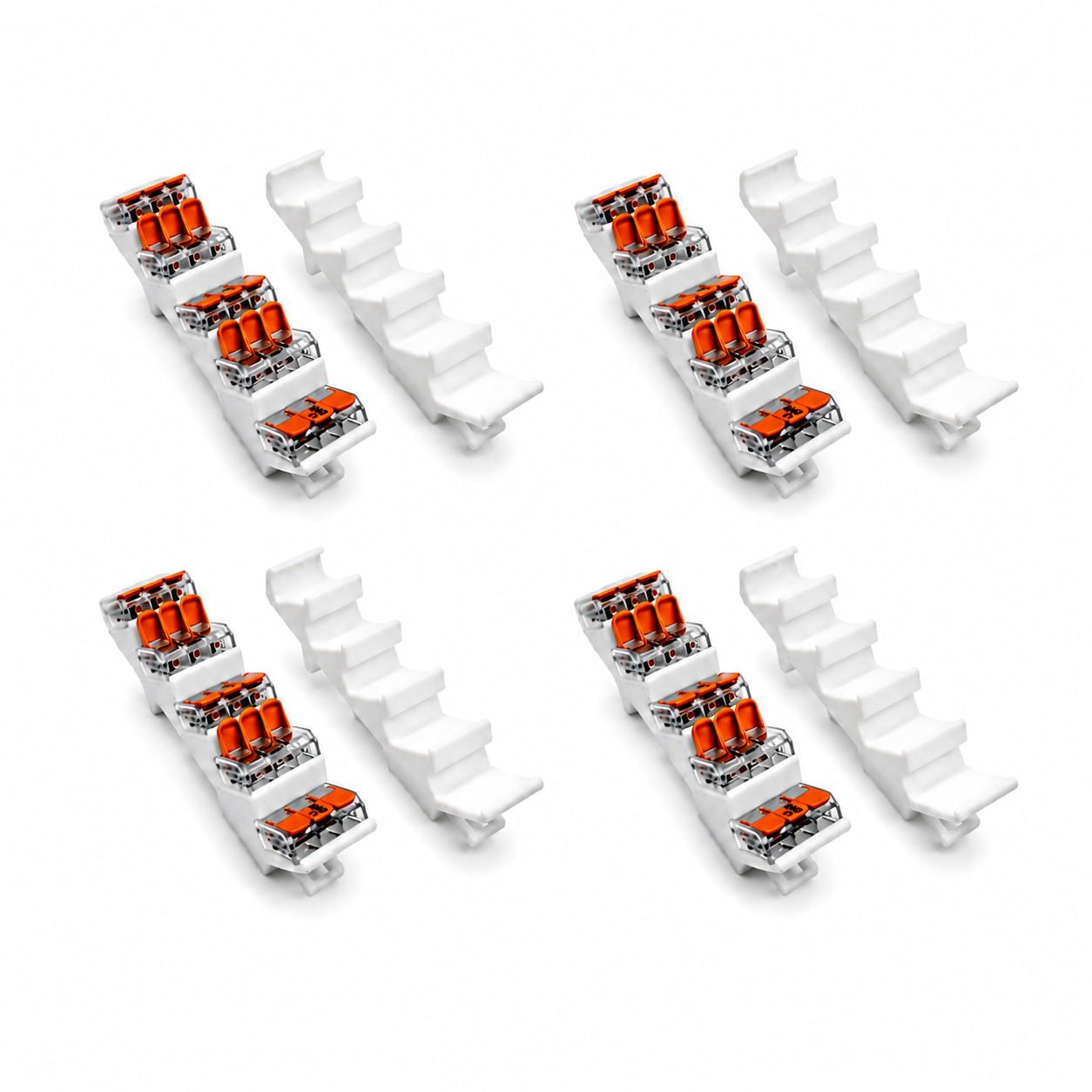 WAGO 221 Hutschienenhalter 4er Pack Made in Germany
