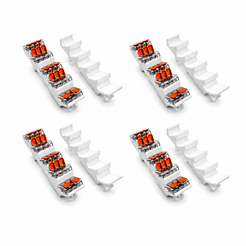 WAGO 221 Hutschienenhalter 4er Pack Made in Germany