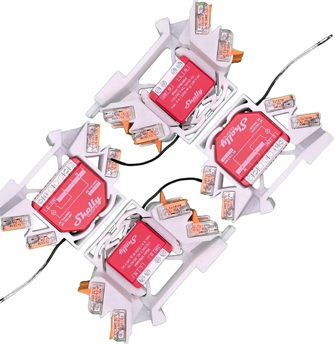 Shelly 4x Hutschienenhalter ohne Erweiterung Verteilerkasten